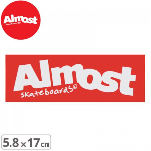 【ALMOST オルモスト ステッカー】BOX LOGO【5.8cm x 17.1cm】NO102