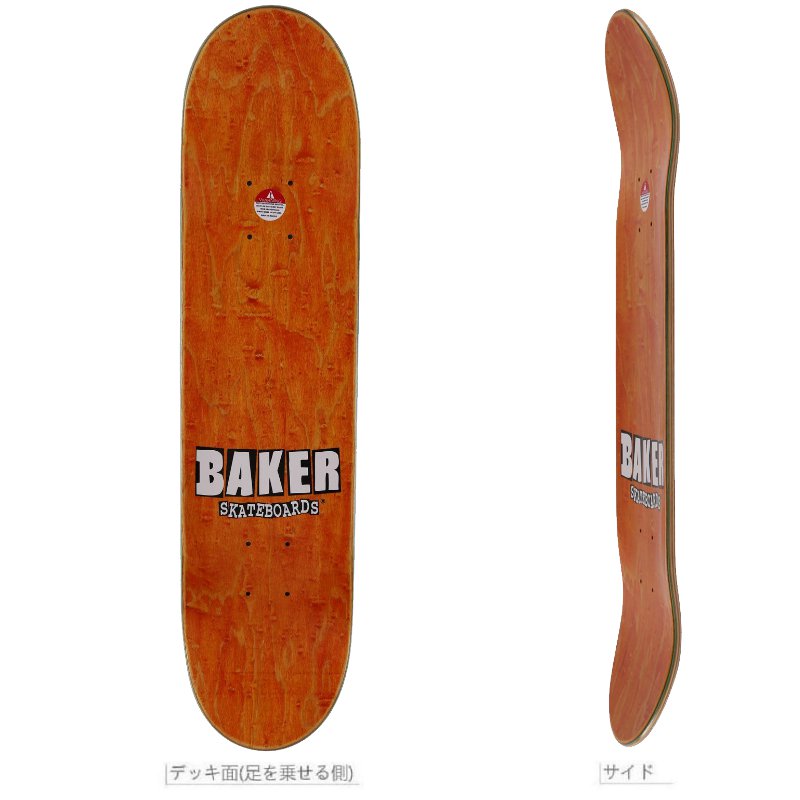 ベーカー BAKER スケボー キッズ デッキ BRAND LOGO WHITE DECK MINI NO1