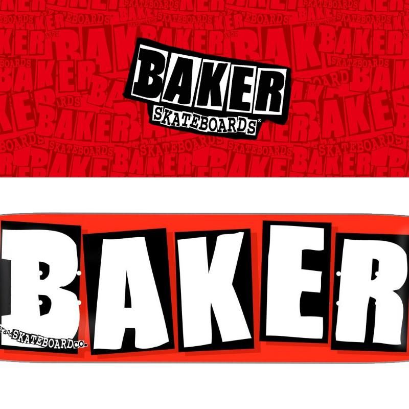 ベーカー BAKER スケボー キッズ デッキ BRAND LOGO WHITE DECK