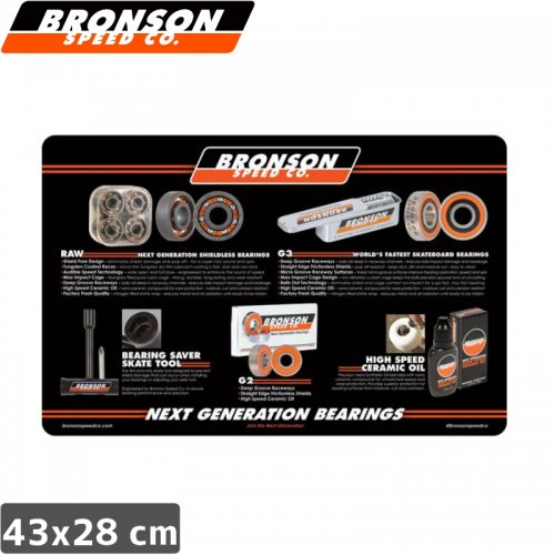 BRONSON ֥󥽥 ܡ ƥRAW BEARING COUNTER MAT BLACK43cmNO2