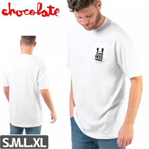 【チョコレート CHOCOLATE スケボー Tシャツ】SIGNS DARKSNESS【ホワイト】NO177