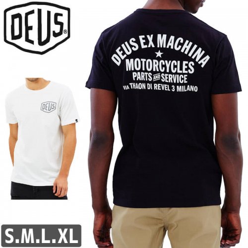 【DEUS EX MACHINA デウス ストリート Tシャツ】Milano Address Tee【ブラック/ホワイト】NO7