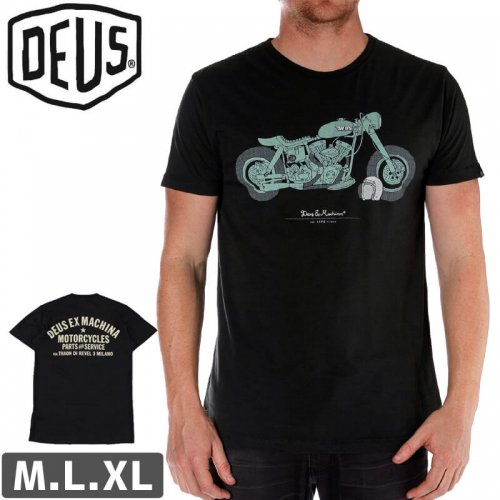 【DEUS EX MACHINA デウス ストリート Tシャツ】THE LIPS TEE【ブラック】NO10