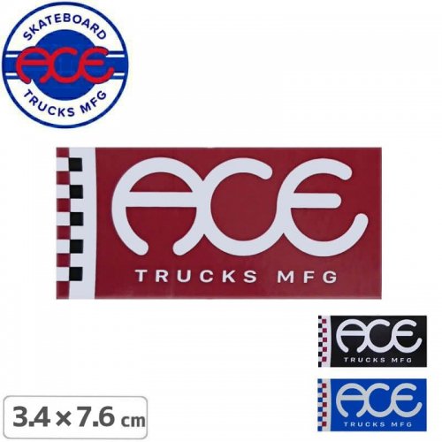 【ACE TRUCKS エース スケボー ステッカー】FLAG LOGO【3.4cm × 7.6cm】NO4