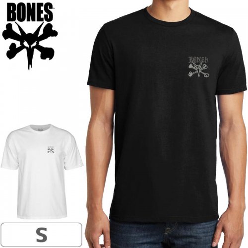 【ボーンズ BONES スケボー Tシャツ】CHESTER TEE【ブラック/ホワイト】NO37