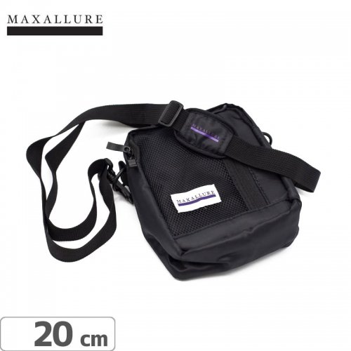 【MAXALLURE マックス アルーア スケボー ショルダーバッグ】SHOULDER BAG【ブラック】NO1