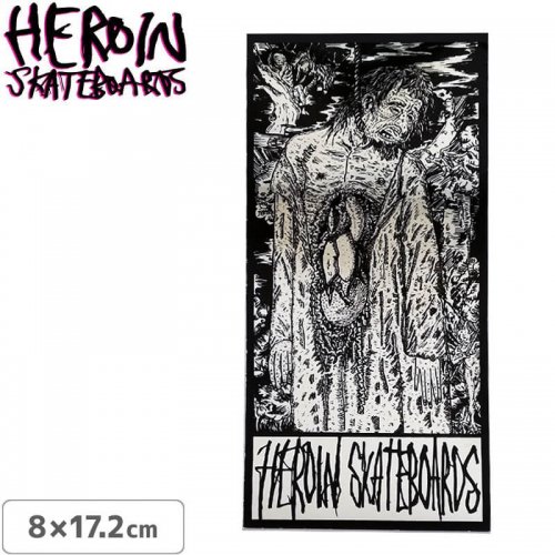 【ヘロイン スケボー ステッカー】HEROIN METALLIC STICKER【8cm×17.2cm】NO37