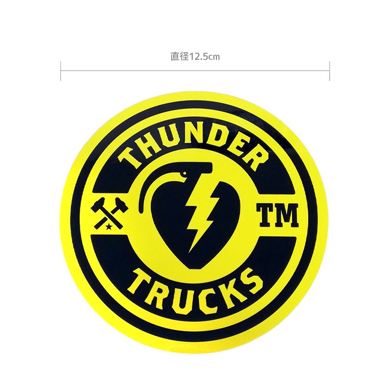 サンダートラック THUNDER スケボー ステッカー Circle Sticker 12.5cm×12.5cm NO49