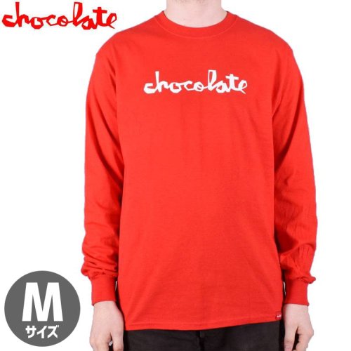 【チョコレート CHOCOLATE スケボー ロングTシャツ】ORIGINAL CHUNK L/S TEE【レッド】NO13