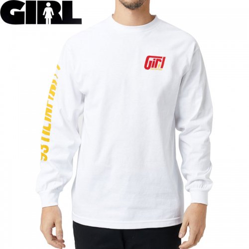 【GIRL ガールスケートボード ロング Tシャツ】FORMULA L/S TEE【ホワイト】NO16