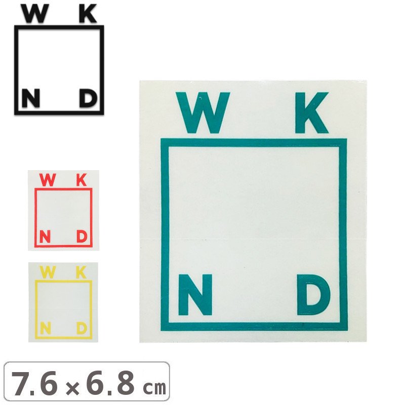 ڥ WKND ܡ ƥåLOGO STICKER7.6cm x 6.8cmNO4
