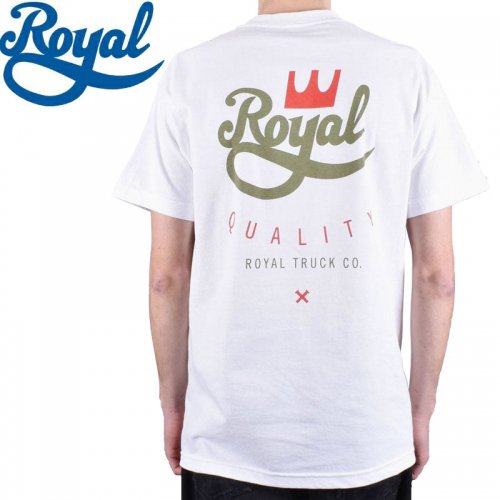 【ロイヤル ROYAL TRUCKS スケボー Tシャツ】QUALITY TEE【ホワイト】NO59
