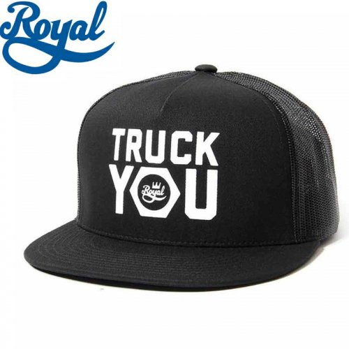 【ロイヤル ROYAL TRUCKS スケボー キャップ】TRUCK YOU MESH TRUCKER HAT【ブラック】NO13