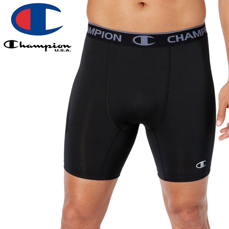 Champion チャンピオン ボクサーパンツ Powerflex Solid Compression Shorts ブラック No1