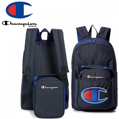 【CHAMPION チャンピオン バックパック ポーチ】SUPERCIZE BACKPACK WITH REMOVABLE LUNCH BAG ネイビー NO22