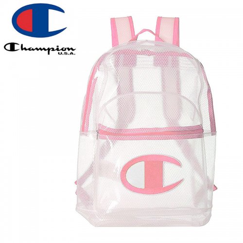 【CHAMPION チャンピオン バックパック】CLEAR SUPERCIZE YOUTH BACKPACK ガールズ ピンク クリア NO23