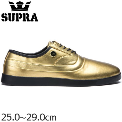 SUPRA スープラ スケート シューズ THE GRECO GOLD BLACK レザー NO7