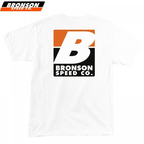 【BRONSON SPEED CO ブロンソン スケボー Tシャツ】BIG B REGULAR TEE ホワイト NO4