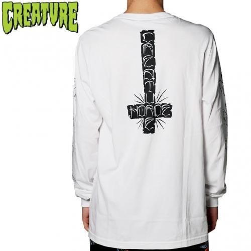 希少】CREATURE クリーチャースカルTシャツ NHS黒タグ サンフェード！ 希少】CREATURE クリーチャースカルTシャツ NHS黒タグ サンフェード