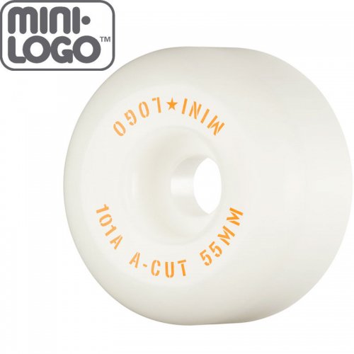 【MINI LOGO スケボー ウィール】A-CUT 2 ホワイト 101A【52mm】【53mm】【55mm】【56mm】NO89