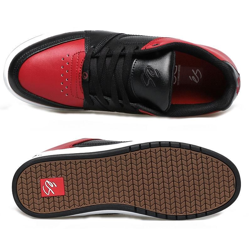 エス Es Footwear スケートシューズ スニーカー Accel Slim Blak Tan Red レザー No106