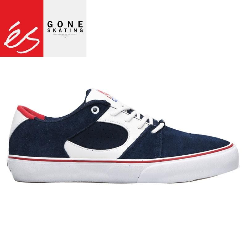 エス Es Footwear スケートシューズ スニーカー Square Three Navy White スウェード No112