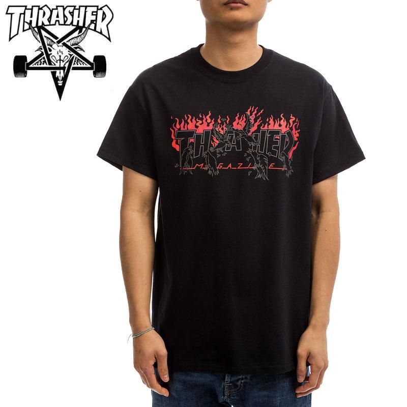スラッシャー Thrasher Tシャツ Crows T Shirt ブラック No123 スラッシャー Thrasher Tシャツ Crows T Shirt ブラック No123
