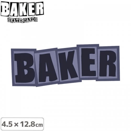 【ベーカー スケボー ステッカー】BAKER LOGO STICKER 4.5cm×12.8cm パープル NO75