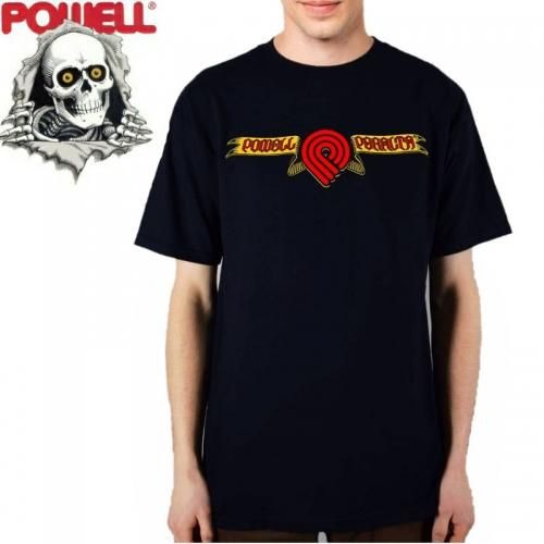 パウエル ペラルタ ブルースリー コラボレート スカル&ヌンチャク Tシャツ ブルー POWELL PERALTA Bruce Lee Skull & M 黒/白/赤