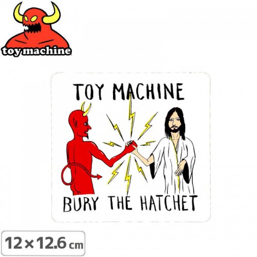 【トイマシーン TOY MACHINE スケボー ステッカー】BURY THE HATCHET STICKER 12cm x 12.6cm NO39