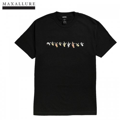 【MAXALLURE マックス アルーア スケボー Tシャツ】SIGNS TEE【ブラック】NO3
