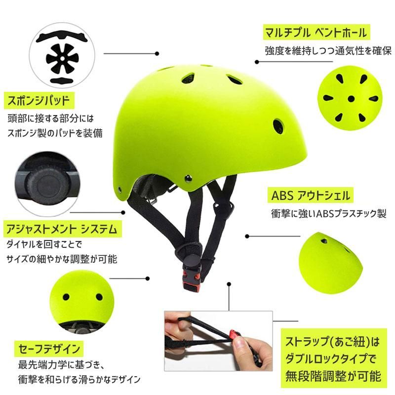 スケートボード用ヘルメットとパッドセット ヘルメット・パッド・プロテクター・セーフティーギア スケート