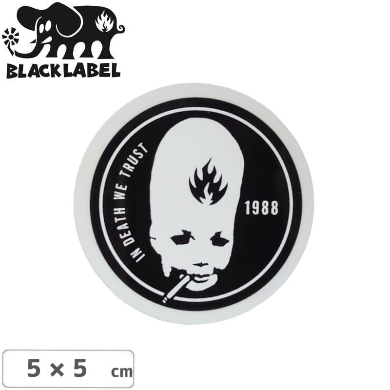 BLACK LABEL ֥å졼٥ ƥåTHUMBHEAD STICKER5cm x 5cmۥ֥å NO63