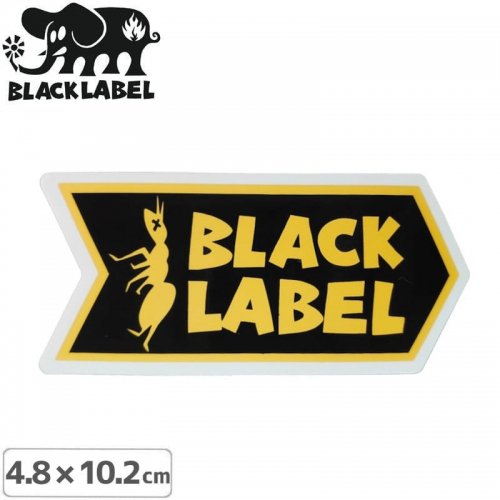 【BLACK LABEL ブラックレーベル ステッカー】ANT LOGO STICKER【4.8 x 10.2cm】イエロー NO71