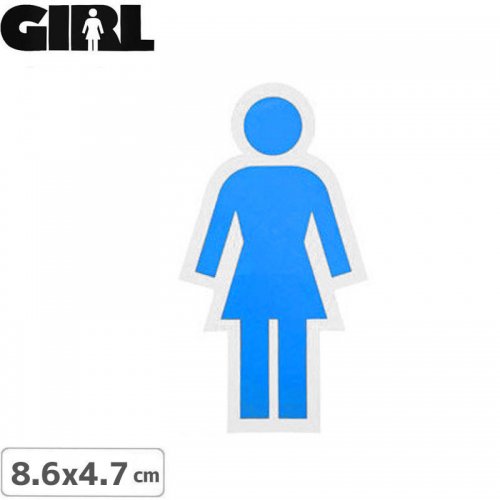 GIRL 륹ȥܡ STICKER ƥåLOGO STICKER 饤ȥ֥롼 8.6cm x 4.7cm NO129