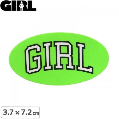 Girl ガールスケートボード Sticker ステッカー Logo Sticker グリーン 3 7cm X 7 2cm No133