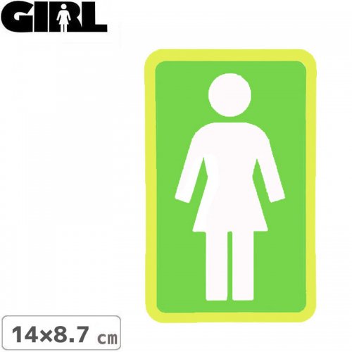 GIRL 륹ȥܡ STICKER ƥåBOX LOGO STICKER ۥ磻ȡߥ꡼ 14cm x 8.7cm NO135