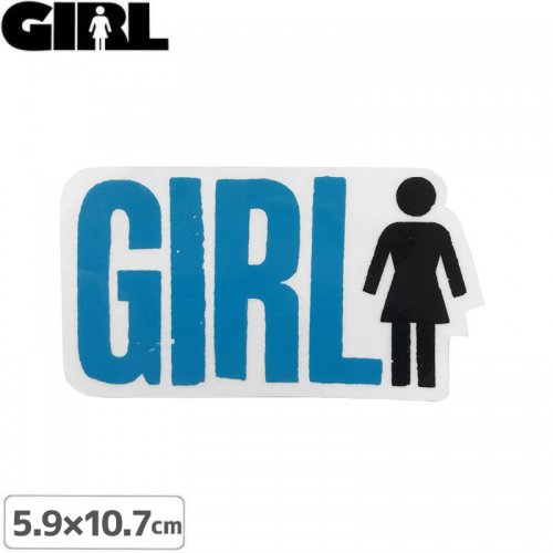 GIRL 륹ȥܡ STICKER ƥåLOGO STICKER ֥롼 5.9cm x 10.7cm NO136