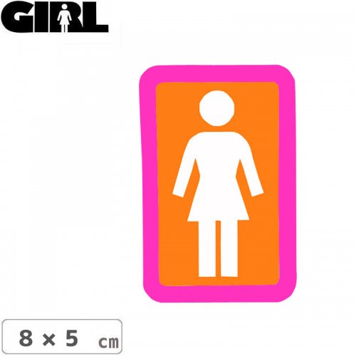 GIRL 륹ȥܡ STICKER ƥåBOX LOGO STICKER ۥ磻ȡߥ 8cm x 5cm NO141