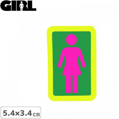 GIRL 륹ȥܡ STICKER ƥåBOX LOGO STICKER ԥ󥯡ߥ꡼ 5.4cm x 3.4cm NO147