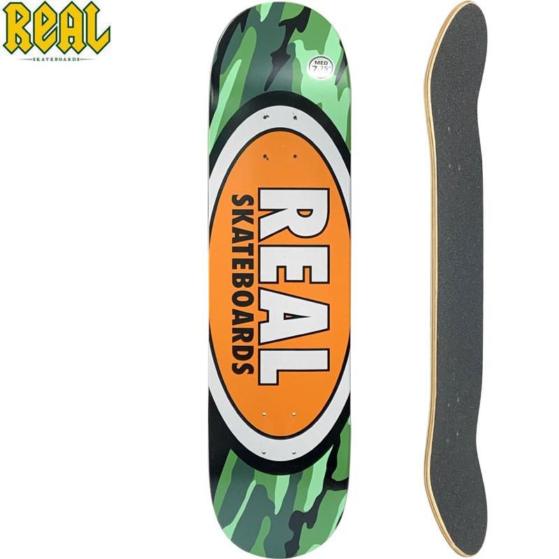 リアル REAL スケートボード デッキ OVAL CAMO MD DECK 7.75インチ NO192