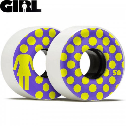 【GIRL ガールスケートボード ウィール】DOT CRUISER WHEELS 80A ソフト【56mm】NO49
