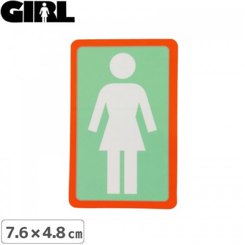 GIRL 륹ȥܡ STICKER ƥåLOGO STICKER ۥ磻ȡߥ꡼ 7.6cm x 4.8cm NO165