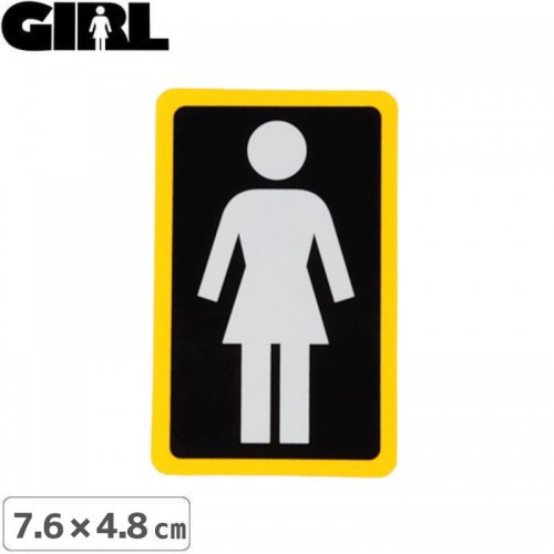 GIRL 륹ȥܡ STICKER ƥåLOGO STICKER ۥ磻ȡߥ֥å 7.6cm x 4.8cm NO166