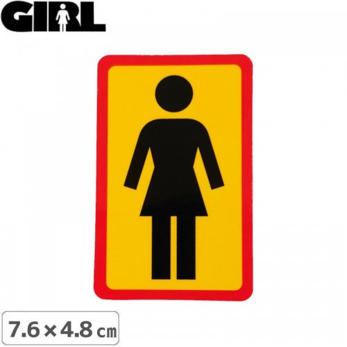 GIRL 륹ȥܡ STICKER ƥåLOGO STICKER ֥åߥ 7.6cm x 4.8cm NO169
