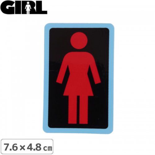 GIRL 륹ȥܡ STICKER ƥåLOGO STICKER åɡߥ֥å 7.6cm x 4.8cm NO170