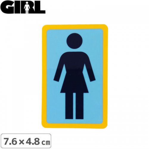 GIRL 륹ȥܡ STICKER ƥåLOGO STICKER ͥӡߥ֥롼 7.6cm x 4.8cm NO174
