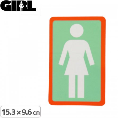 GIRL 륹ȥܡ STICKER ƥåLOGO STICKER ۥ磻ȡߥ꡼ 15.3cm x 9.6cm NO175