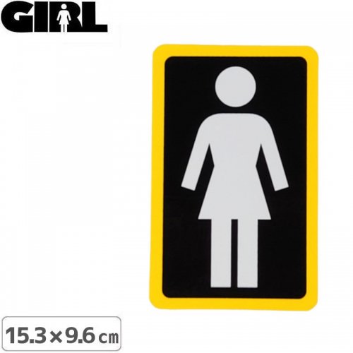 GIRL 륹ȥܡ STICKER ƥåLOGO STICKER ۥ磻ȡߥ֥å 15.3cm x 9.6cm NO176
