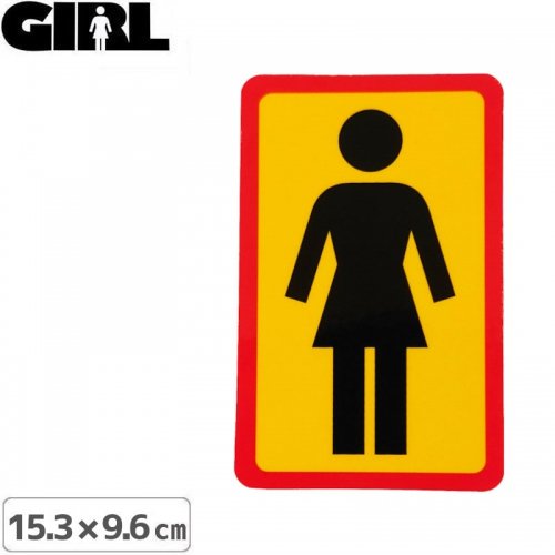 GIRL 륹ȥܡ STICKER ƥåLOGO STICKER ֥åߥ 15.3cm x 9.6cm NO179